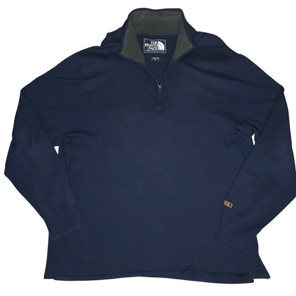 The North Face Other - The North Face Mens Navy Blue Cotton Wool Blend Quarter Zip Sweater XL HJ108297
